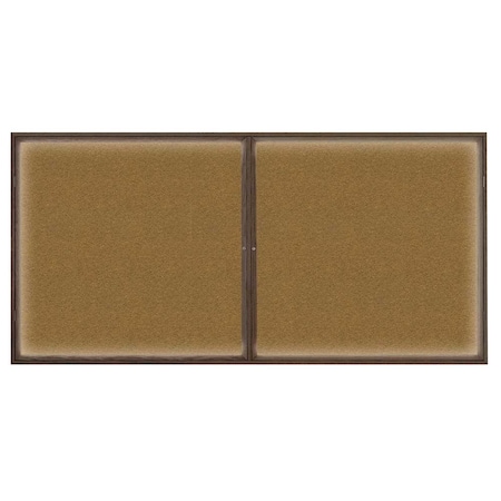 United Visual Products Open Faced Traditional Corkboard, 12x36" UV639A-SATIN-CLOUD